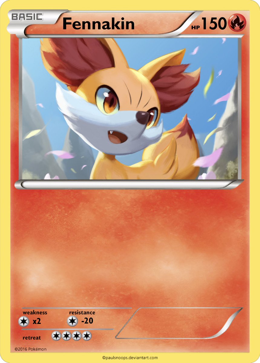 I made a New Fennakin Pokemon Card #pokemon