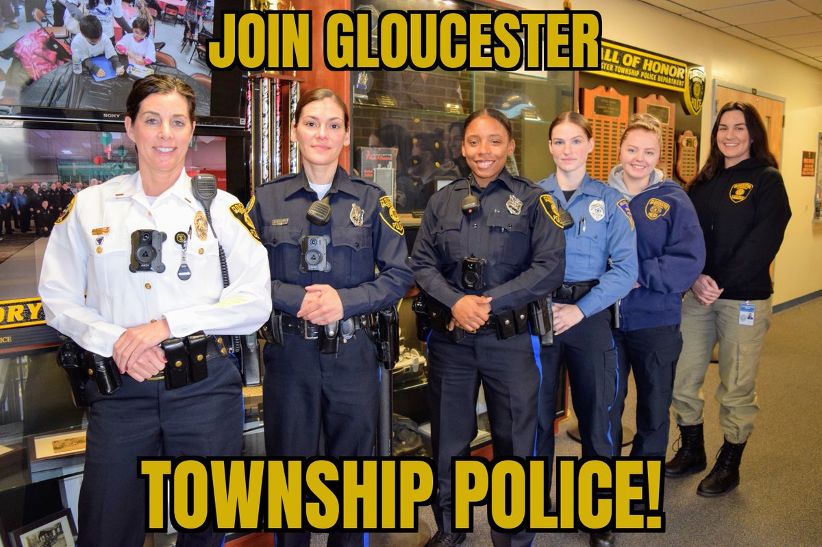 GloTwpPolice's tweet photo. #JoinGTPD Open House on March 14th at @GloucesterPo / GTPD Training Center for those who are interested in becoming a GTPD full time Police Officer, part time SLEO I, part time or full time Telecommunicator (911 Operator/ Radio Dispatcher), or a part time Crossing Guard! https://t.co/6x1r8W9Vh0