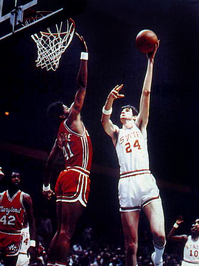 PackTimPeeler's tweet photo. The 1974 @accmbb championship game between @PackMensBball and @TerrapinHoops is, without challenge, the greatest game in conference history. Next Friday and Saturday, six of the starters in that game will recount how that game and that season changed college basketball forever. https://t.co/5nPHR9Z79C