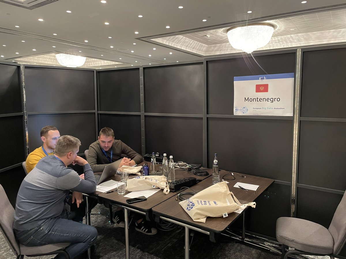 First time participating <a href="/monstat_me/">Uprava za statistiku Crne Gore MONSTAT</a> team at #euBDhack <a href="/EU_Eurostat/">EU_Eurostat</a>