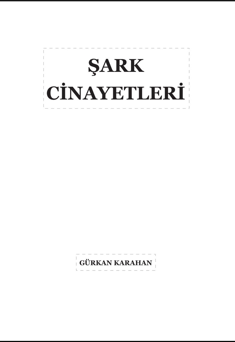 Sıcak gündeme hoş bir serinlik gelsin.
Edebiyat severler, özellikle polisiye tutkunları bu haberimiz sizler için.
Son eserimiz
ŞARK CİNAYETLERİ çok yakında raflarda yerini alacak.

Hatta ilk imzayı İzmir kitap fuarında atmayı düşünüyoruz.

Seviliyorsun #İzmir 🥰 🕵️