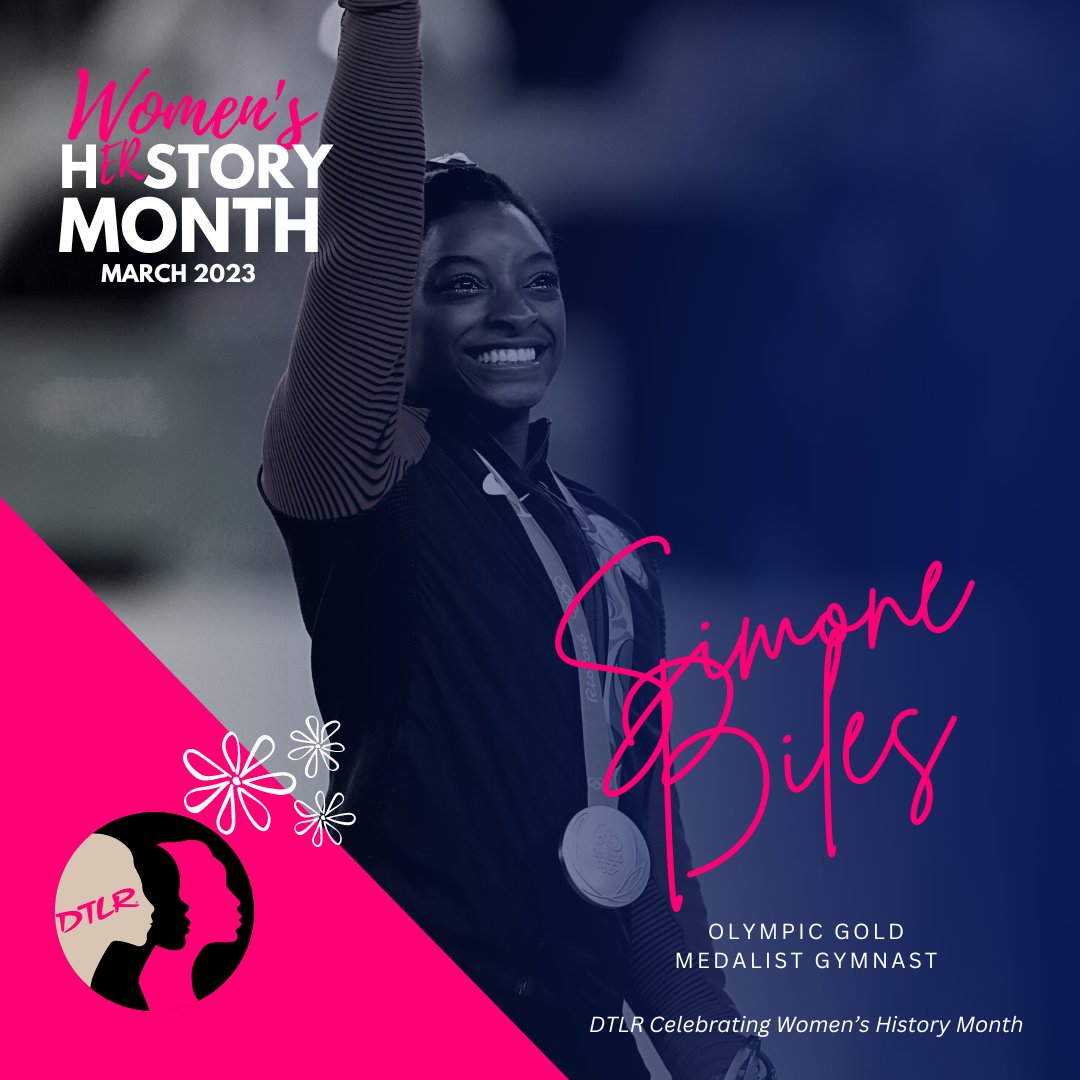 daretoliveright's tweet photo. @Simone_Biles is a gymnastics superstar, with 30 Olympic and World Championship medals to her name. Her incredible skills, athleticism, and courage have revolutionized the sport.

#DTLR #WomensHistoryMonth #gymnasticsqueen #simonebiles #Olympics https://t.co/8Ijg72X4AU