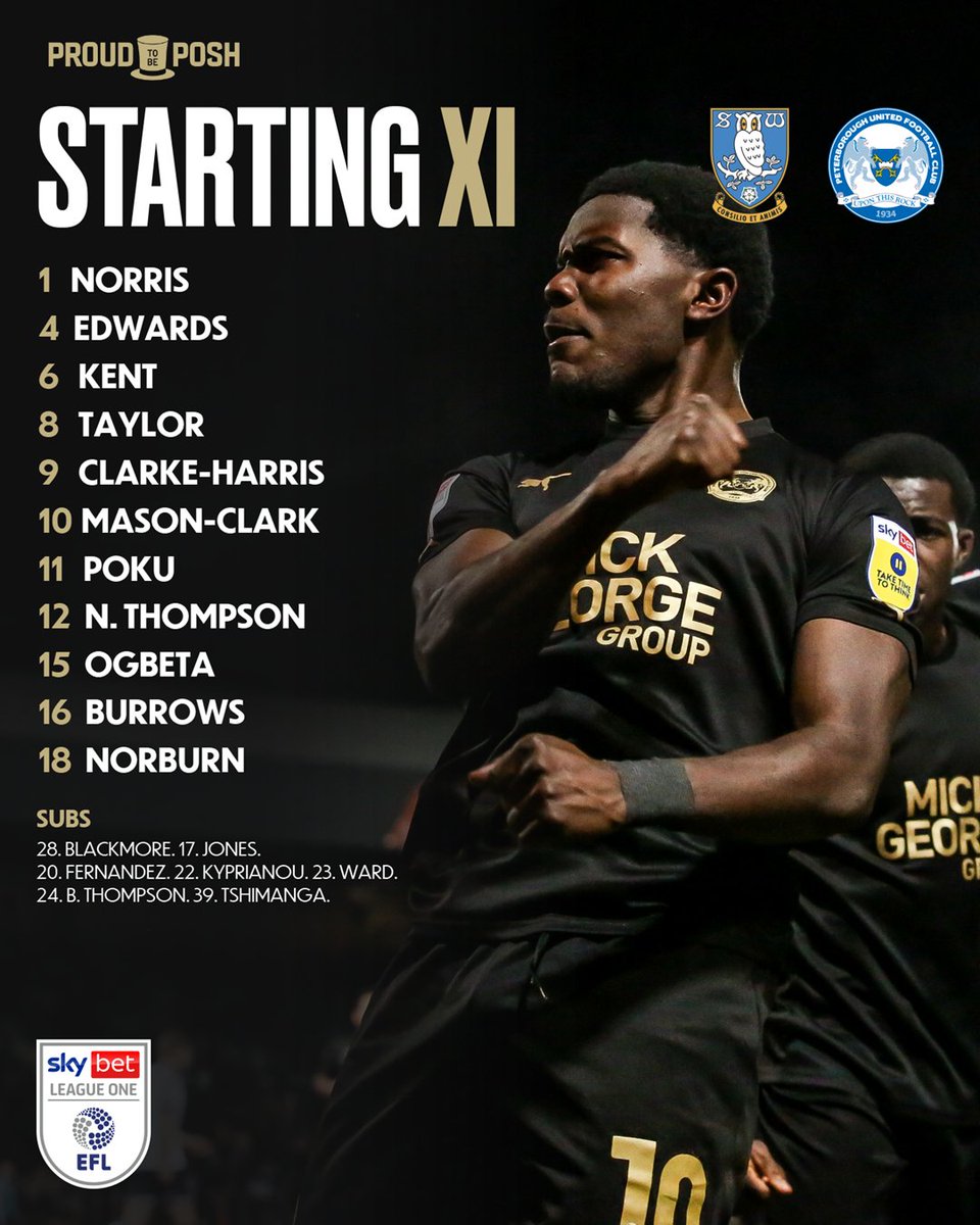 theposh's tweet photo. π° Team news is in!
π© Your team to face @swfc this afternoon.
#pufc https://t.co/QjMGCL4NnJ