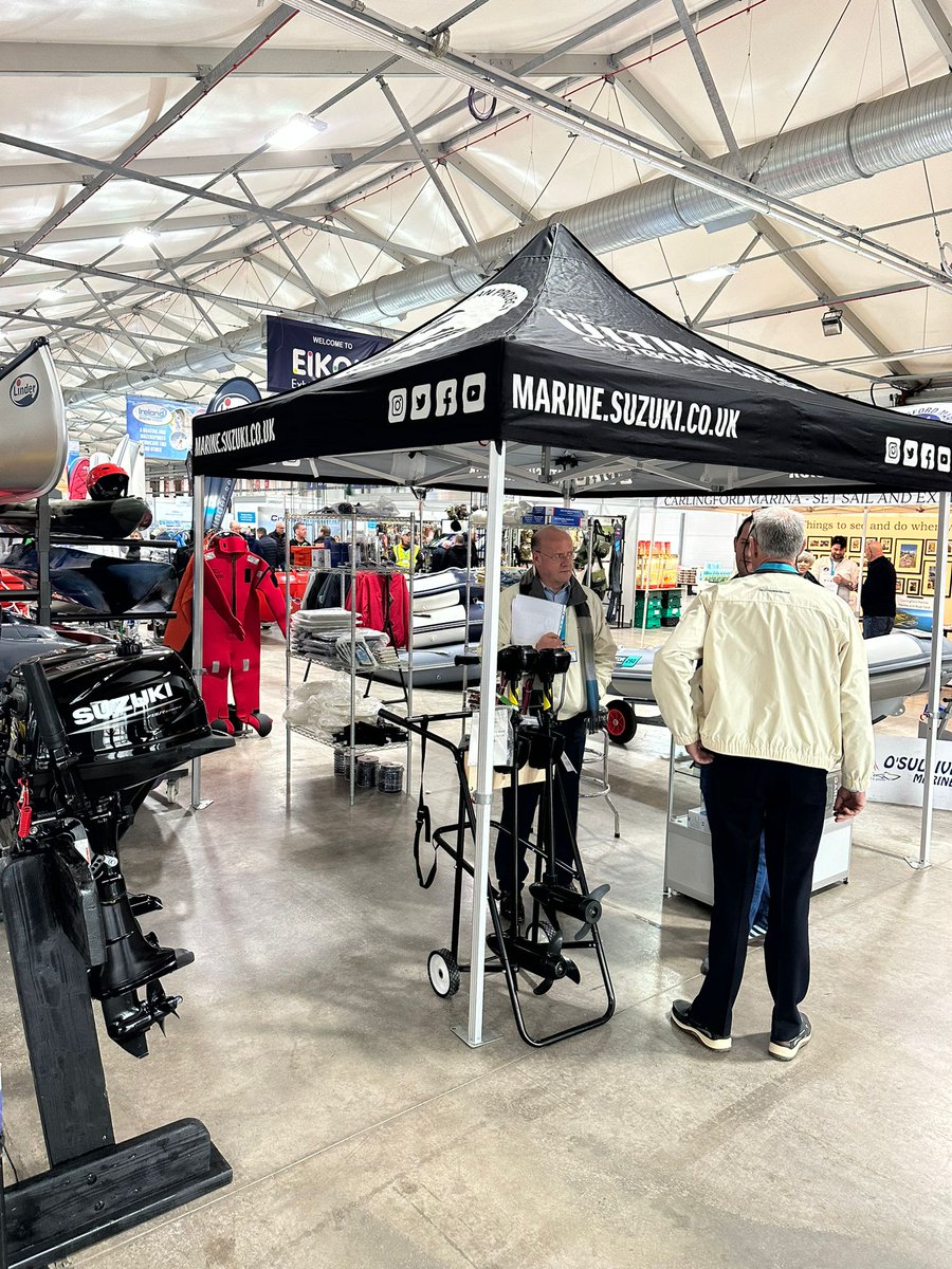 SuzukiMarineUK's tweet photo. Some great Suzuki representation at the Ireland On The Water Expo in Lisburn this weekend with Warrior Boats, @Redbayboats, @NeptuneRibs, Atlantic Composites and O'Sullivans Marine. 👏👍
#SuzukiMarine #SuzukiOutboards #TheUltimateOutboardMotor #boatingireland  #powerboating https://t.co/e9g9iEkHRt