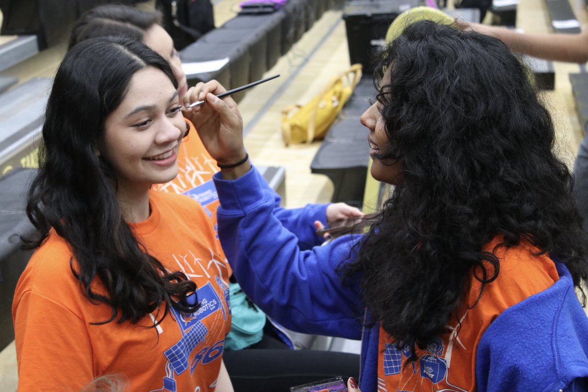 FRC862's tweet photo. Good morning Indiana!!! 👋 After a safe arrival in Mishawaka, and a good night’s sleep, Lightning is getting hyped up and spirited for our first day of the competition! 🧡💙
#AAAAA #firstforward #frc862 #omgrobots #ChargedUp #week1 https://t.co/XmIW8SSXgj