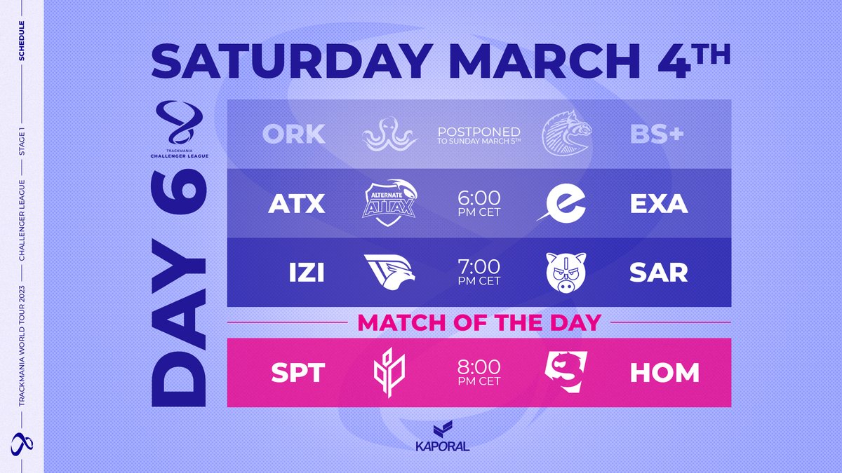 TMesports's tweet photo. The first day of the TMCL Super Week is about to start, which teams are going to win? 👀 

#ATXWIN 🆚 #EXAWIN
#IZIWIN 🆚 #SARWIN
#SPTWIN 🆚 #HOMWIN https://t.co/uO01QDFBQw