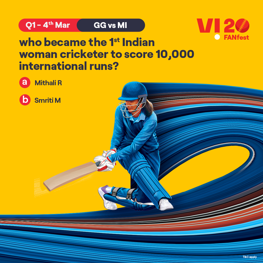 Get in on the action now. Comment the right answer with #Vi20FANfest &amp; stand a chance to win big – an iPhone every match. And 50 participants of the season to answer correctly will stand a chance to win Bluetooth headphones, GoPros, gift vouchers &amp; more. So, howzat! #ContestAlert