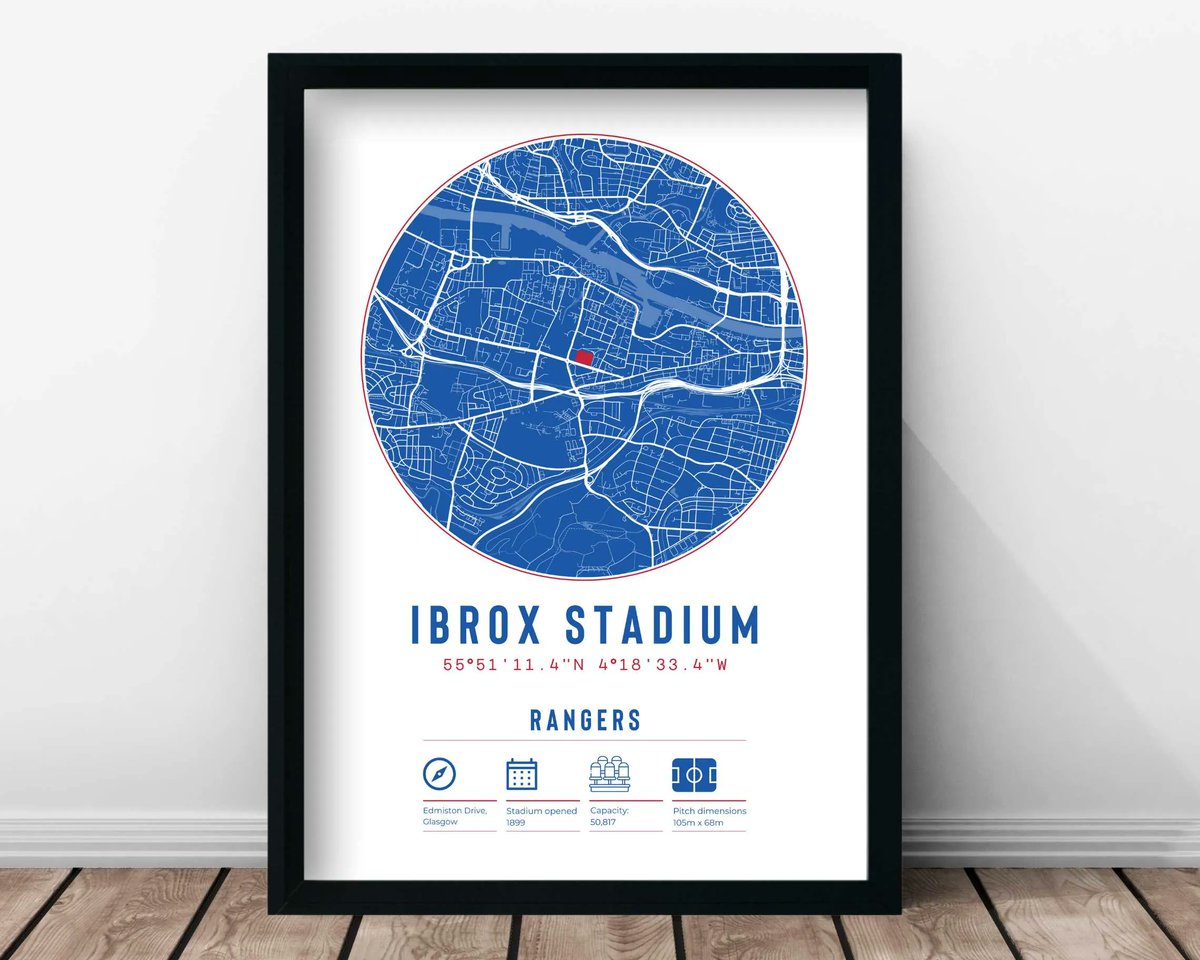 THE BLUE SEA OF IBROX...

Rangers fans, this one is for you. This stadium map of Ibrox is available now, with optional framing @ buff.ly/3SMOGHx 

#Rangers #Ibrox