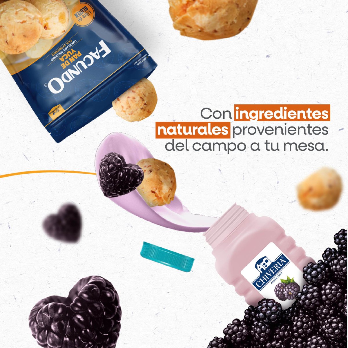 semvraec's tweet photo. Los alimentos de nuestras marcas @facundoalimentos y @ChiveriaEC  son la combinación perfecta para tu nutrición, inicia tu día con un exquisito PanDeYuca combinado con un refrescante Yogur. 💚

Brindamos calidad ecuatoriana llena de sabor y frescura natural. https://t.co/blXCxEbrFd