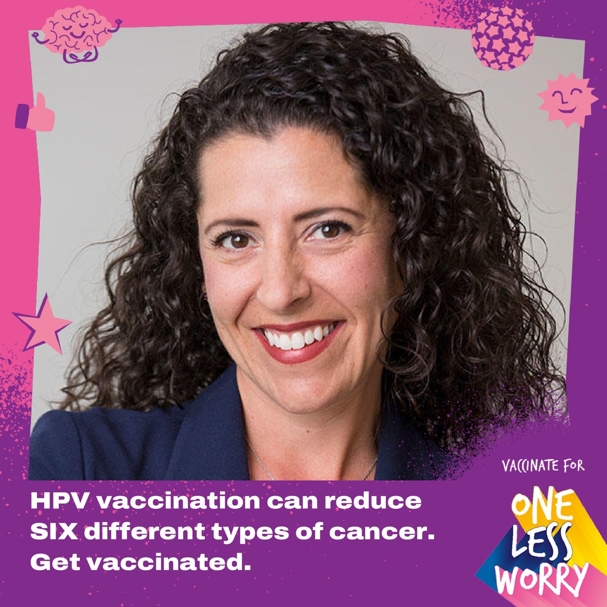 IPVSociety's tweet image. Spread IPVS Officer Aimée Kreimer’s advice. 
Get the facts about #HPV
Visit our HPV facts webpage 👉 bit.ly/3SD6HIj
#hpvvaccine #vaccinationprogram #HPVAwarenessDay #onelessworry