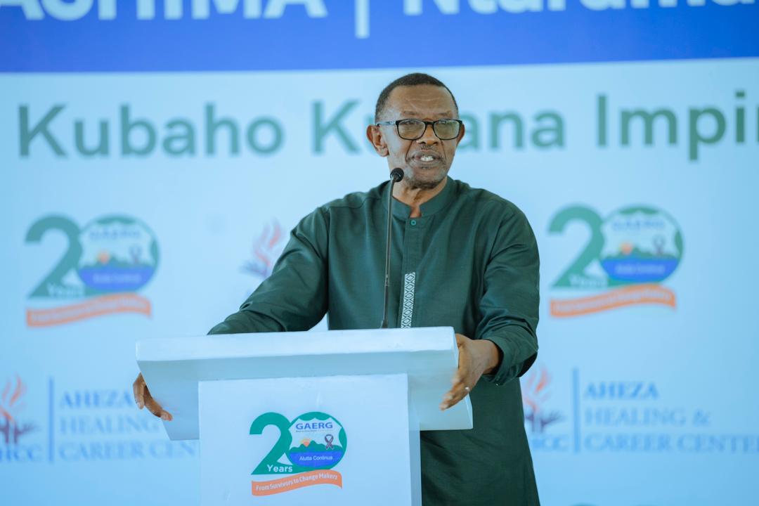 Chief of Staff Hon.  Ambassador Rtd Gen. Frank MUGAMBAGE uhagarariye ubuyobozi bw'ingabo muri #GAERGTurashima2023 yashimiye GEARG ku bikorwa Ikora byumwihariko by'ubaka Igihugu mu iterambere ndetse no gukomeza gushishikariza no gufasha urubyiruko kugira uruhare muri iryo....