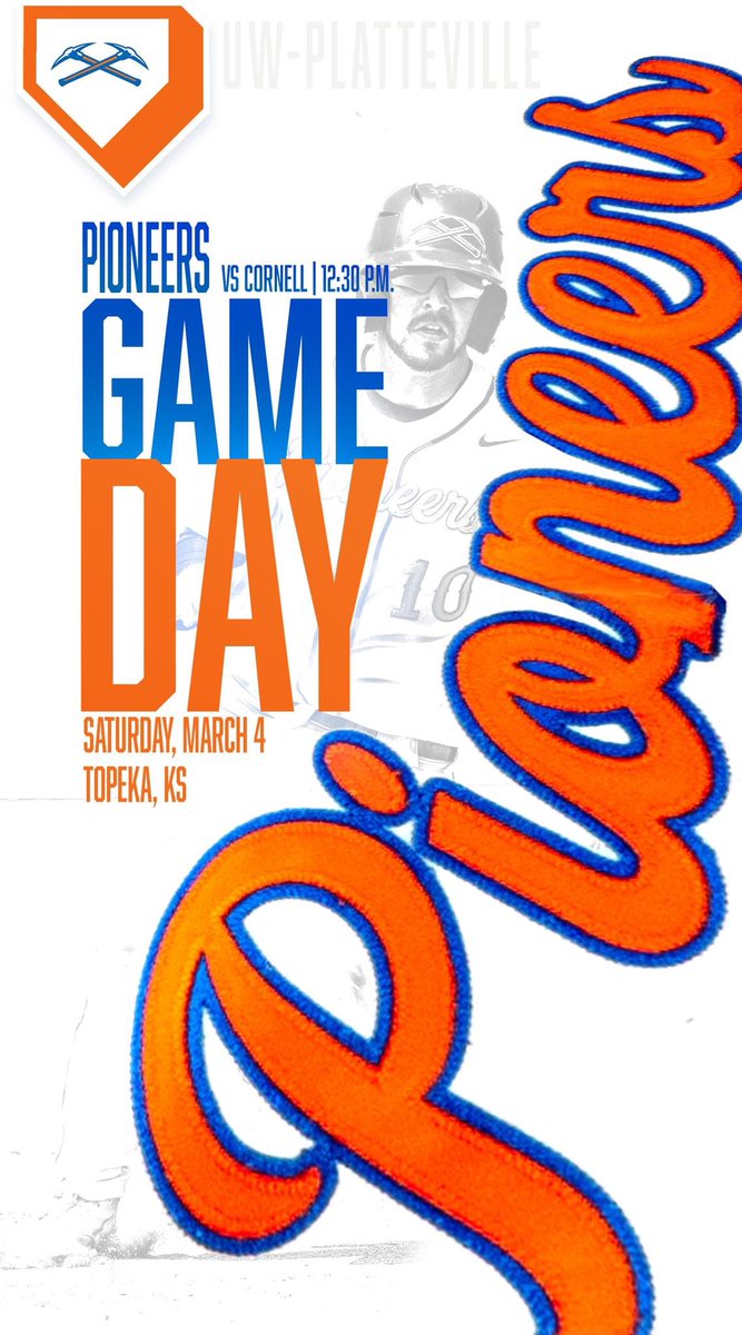 UW-Platteville Athletics (@uwp_pioneers) on Twitter photo ⚾️ BASEBALL IS HERE! #SwingTheAxe
<a href="/UWPlattBaseball/">UW-Platteville Baseball</a> gets its start today in Topeka, Kansas against Cornell College. First pitch is set for 12:30 p.m.
Check for score updates this weekend at: letsgopioneers.com/composite?d=20…
#uwp #uwplatteville #platteville #wiac <a href="/uwplatteville/">UW-Platteville</a> ⚾️ BASEBALL IS HERE! #SwingTheAxe
<a href="/UWPlattBaseball/">UW-Platteville Baseball</a> gets its start today in Topeka, Kansas against Cornell College. First pitch is set for 12:30 p.m.
Check for score updates this weekend at: letsgopioneers.com/composite?d=20…
#uwp #uwplatteville #platteville #wiac <a href="/uwplatteville/">UW-Platteville</a>