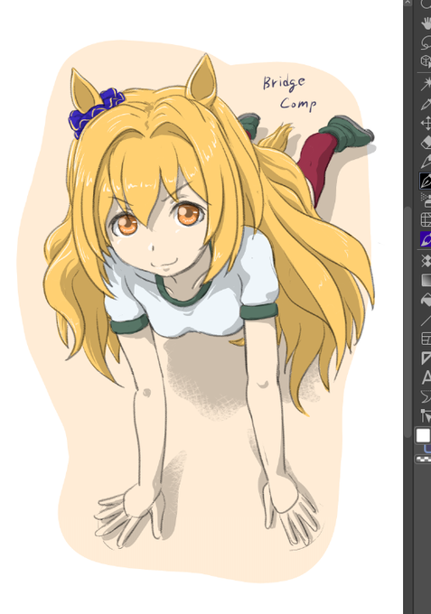 何となくブリッジコンプさん再び #モブウマ娘お絵かき 