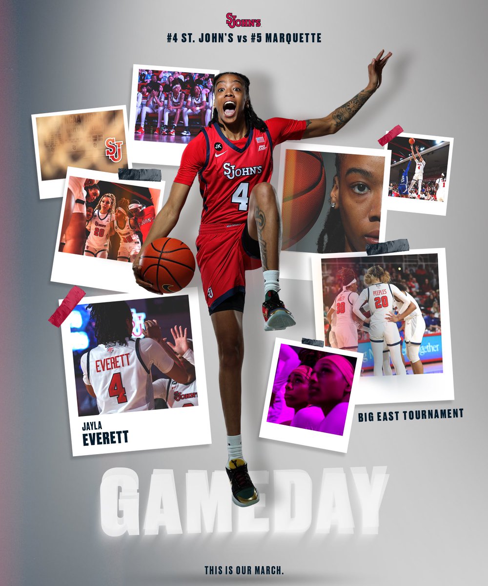 StJohnsWBB's tweet photo. 𝐓𝐨𝐝𝐚𝐲’𝐬 𝐭𝐡𝐞 𝐝𝐚𝐲.

🆚: @MarquetteWBB 
⏰: 2:30 p.m. 
📺: FS2 
📊: https://t.co/ngZdXbji5k https://t.co/5k7mJIFCdn