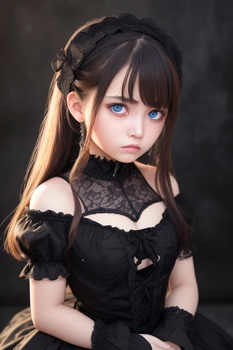 ゴスロリ美少女に睨まれた#AIart  #AIphoto #stableDifusion  #muse_v1 