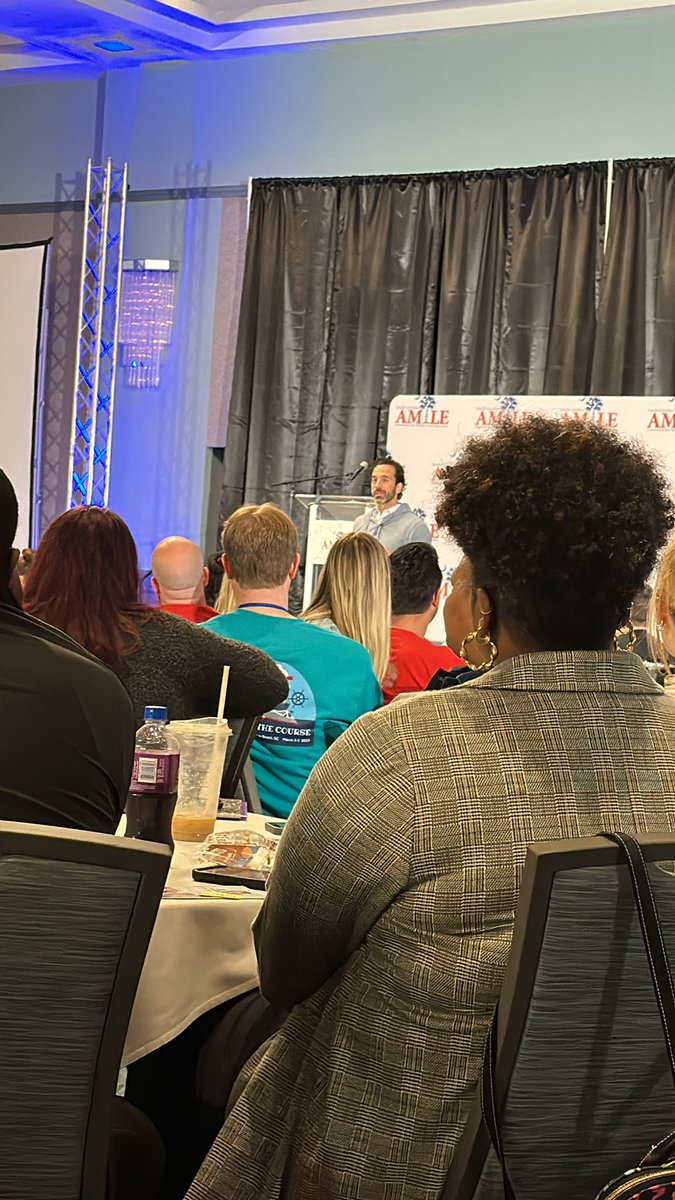 Excited to hear from keynote speaker <a href="/gcouros/">George Couros</a> this morning at #SCAMLE23