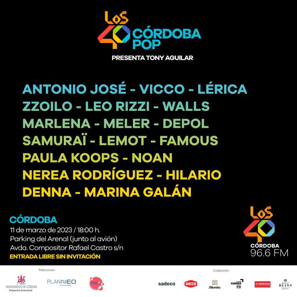 FALTA UNA SEMANA 🔴 #Los40CórdobaPop con <a href="/LOS40AND/">LOS40 Andalucía</a> y <a href="/ayuncordoba_es/">Ayuntamiento Córdoba</a>.
