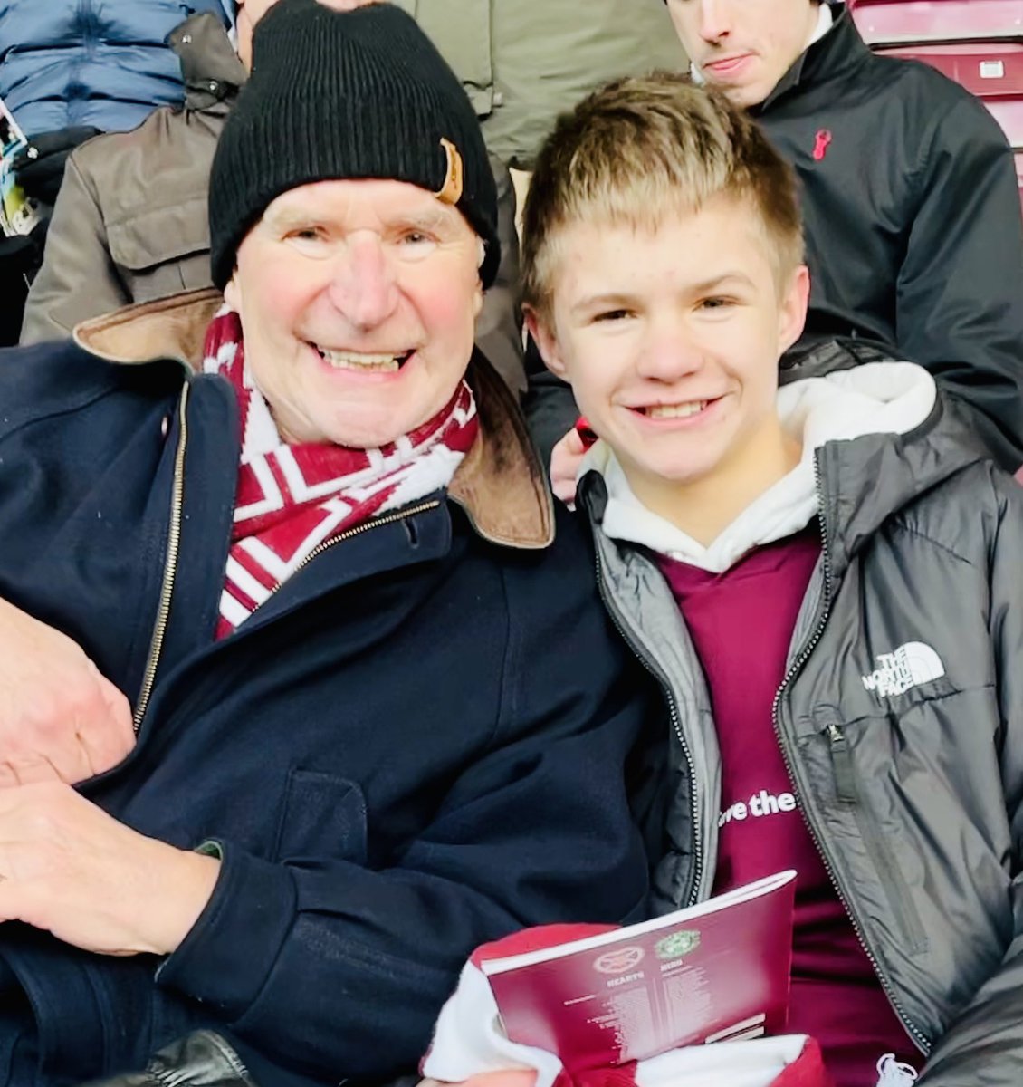 enjoy the game Dad &amp; Tom, c’mon the JTs!  <a href="/JamTarts/">Heart of Midlothian FC</a> #JamTarts