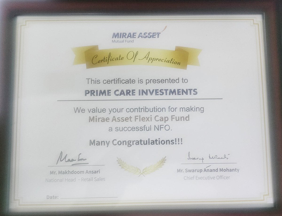 csnandani's tweet photo. 1 more...Thanks  @mohanty_swarup sir &amp; Makdoom Ansari sir also fund management team of @MiraeAsset_IN for consistent performance. #MutualFundsSahiHai #mutualfunds #topfunds @TheMFGuy1 @PrashantmET https://t.co/sUGc8mvqGA