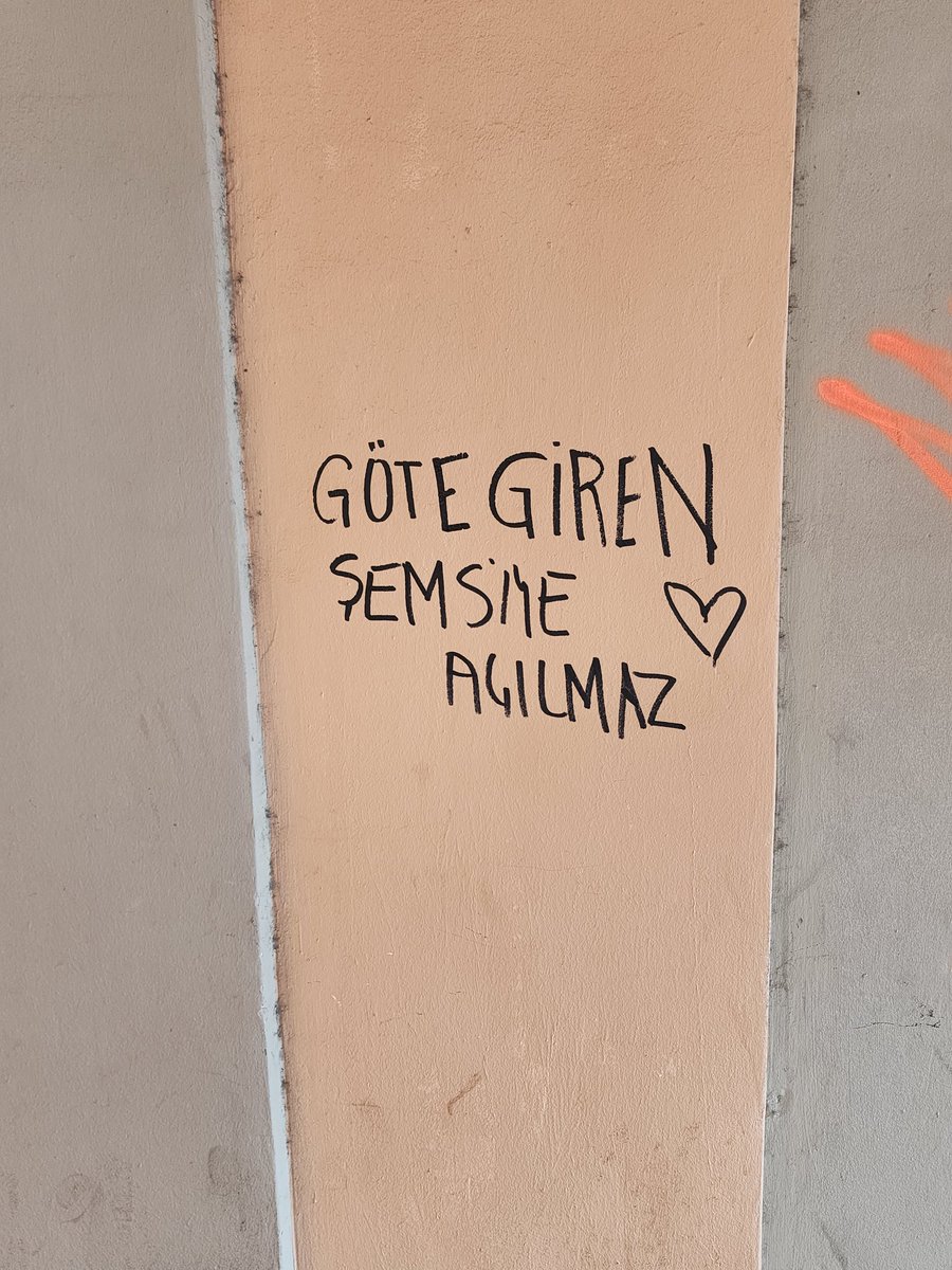 Bologna'da, Avrupa'nın en eski üniversitesi Bologna Üniversitesi bölgesinde 1-2 metre arayla 2 kolon...

İtalyan öğrenci Dante'nin "İlahi Komedya"sından bir bölüm yazmış. 

Biraz ilerisinde Türk öğrencinin yazdığının da bir felsefesi var mıdır bilmem ama bakın ne yazmış. 👇🙃