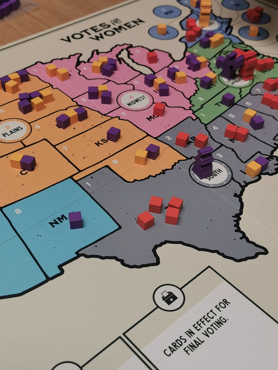 spofgamesmag's tweet photo. Playing Votes for Women at @BMYork this afternoon - very thematic, and a simplified wargame-style gameplay that suits my brain! https://t.co/5B1bEkoj07