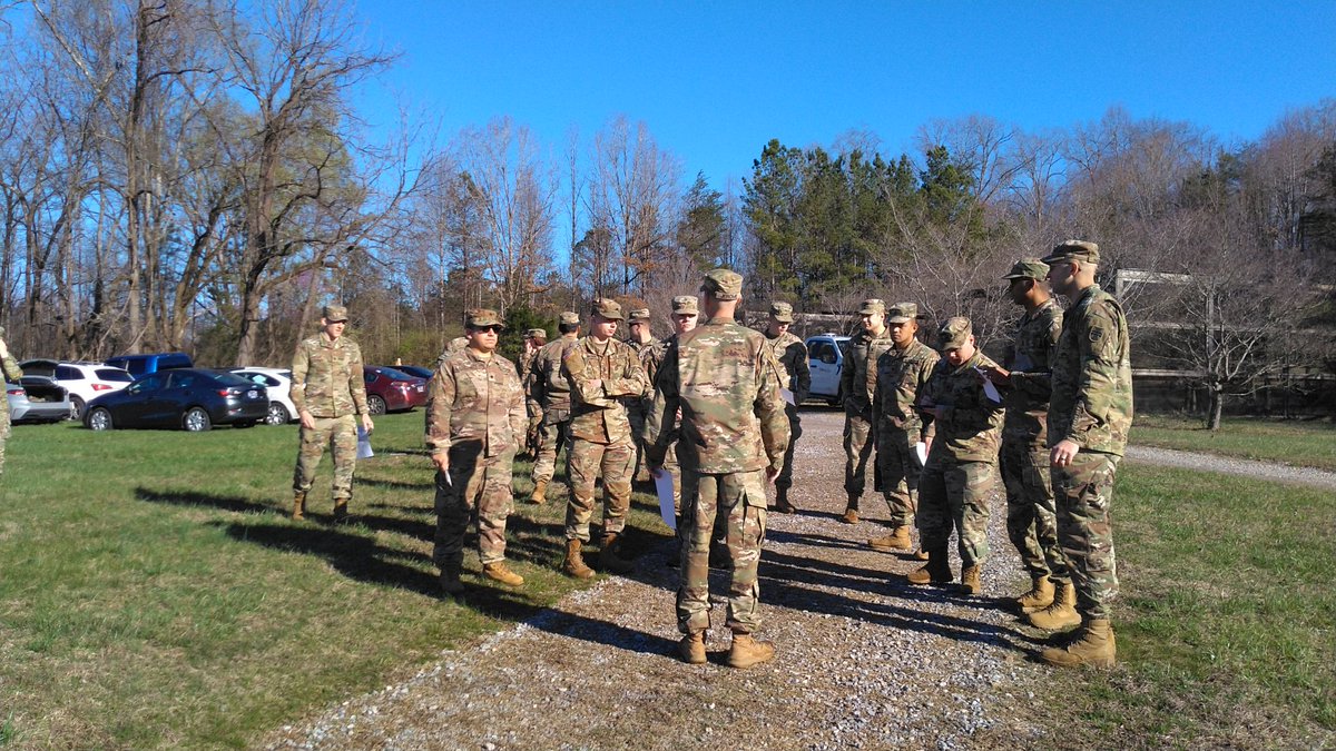 Kicking off the US Army Reserve Field Navigation Exercise at the UT Forest Resources AgResearch and Education Center.