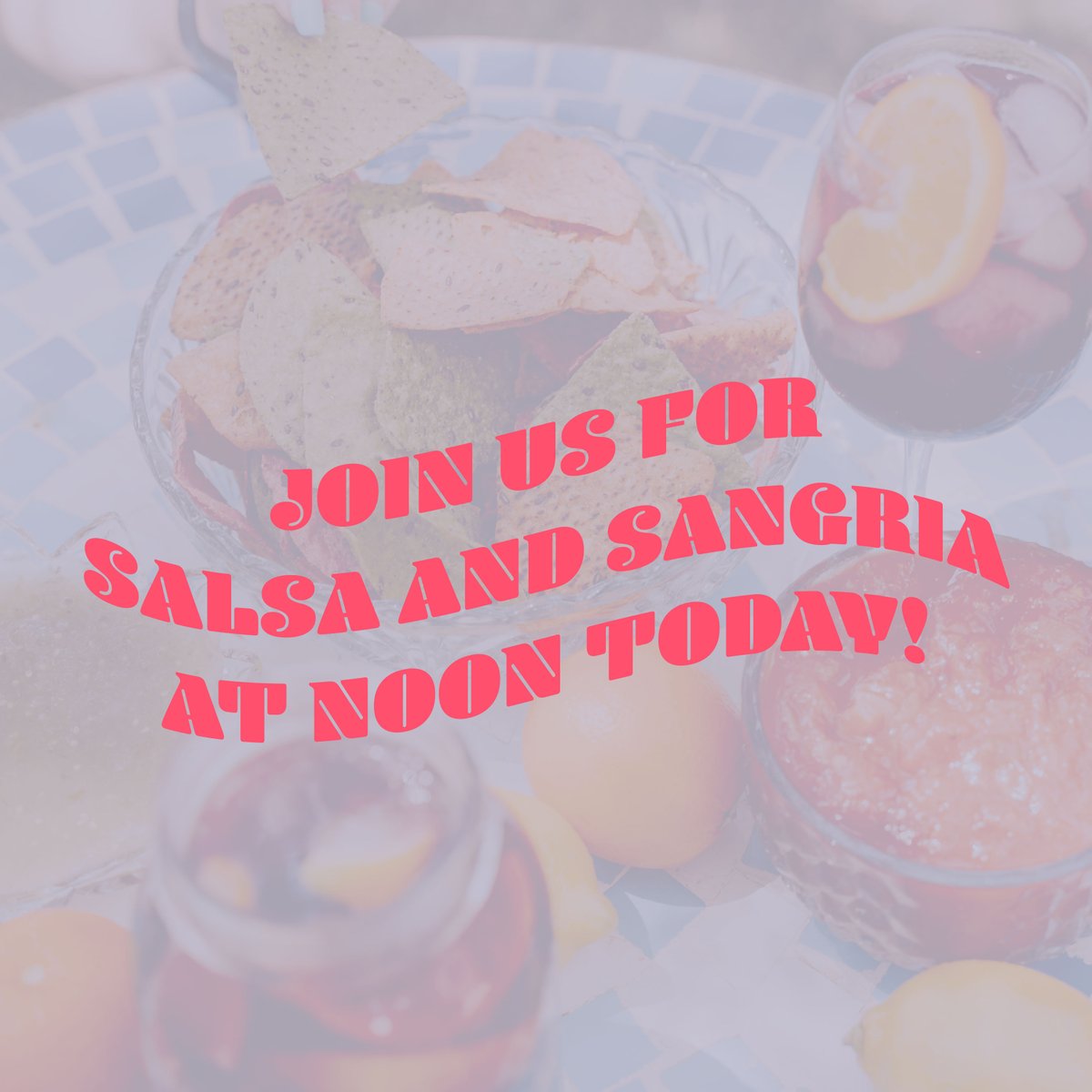Today is the day! Join us at #LlanoEstacado for Salsa and Sangria 2023. 🤩🌶

Buy your tickets at the door for live music, house-made sangria, and salsa tastings. 

We'll see you there! 🍷