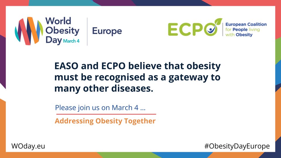 Join us in our call to action in #AddressingObesityTogether #ObesityDayEurope #WorldObesityDay