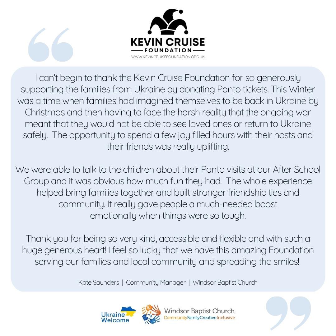 Kevin Cruise Foundation tweet media