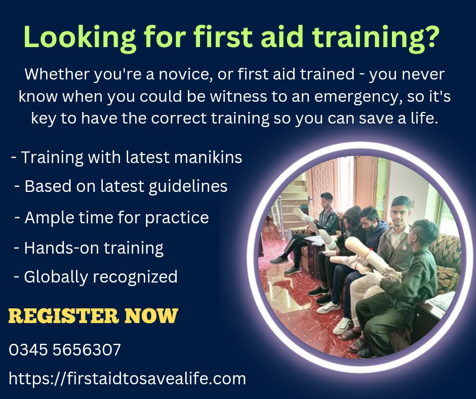 Scrapes, cuts, bruises, sprains, strains and other minor injuries happen all the time. Are you prepared to handle an event where immediate first aid can make the difference?

#BeALifeSaver #Firstaid #firstaidcourse #firstaidtraining #traumafirstaid #SafetyFirst