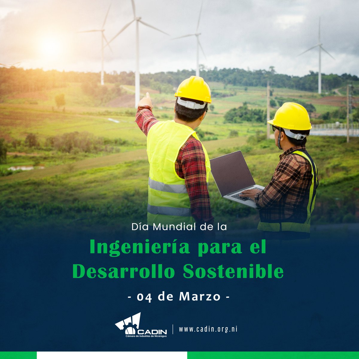 🌍 #4deMarzo 𝗗í𝗮 𝗠𝘂𝗻𝗱𝗶𝗮𝗹 𝗱𝗲 𝗹𝗮 𝗜𝗻𝗴𝗲𝗻𝗶𝗲𝗿í𝗮 𝗽𝗮𝗿𝗮 𝗲𝗹 𝗗𝗲𝘀𝗮𝗿𝗿𝗼𝗹𝗹𝗼 𝗦𝗼𝘀𝘁𝗲𝗻𝗶𝗯𝗹𝗲
¡Construyamos juntos un mundo mejor!

#CADIN
#comprometidosconlacalidad