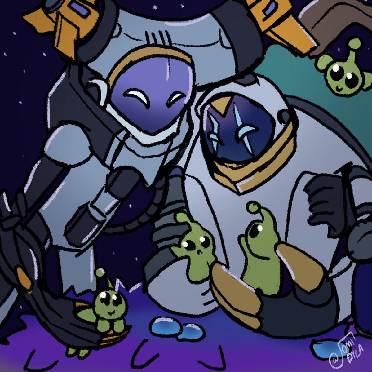 omidyla's tweet image. Space trees! They protec. #LeagueOfLegends #ivern #maokai