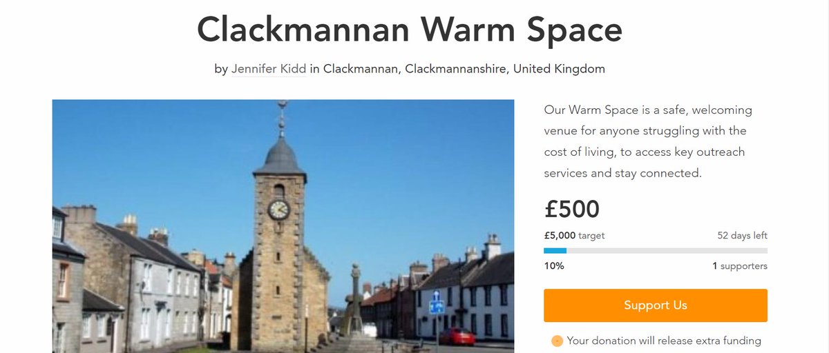 We are crowdfunding to sustain our Warm Space.
Every unique pledge is matched by Co-Op funding - DOUBLE your donation at no extra cost!
Please give if you can. Help us provide a warm, safe and welcoming space for anyone who needs a little support.🙏
crowdfunder.co.uk/p/clackmannan-…