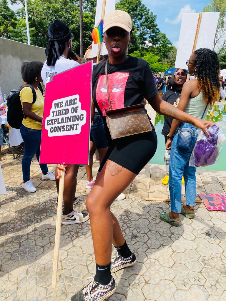 We came we marched and had fun thank you . #ENDSGBV #WOMENSMARCHZAMBIA