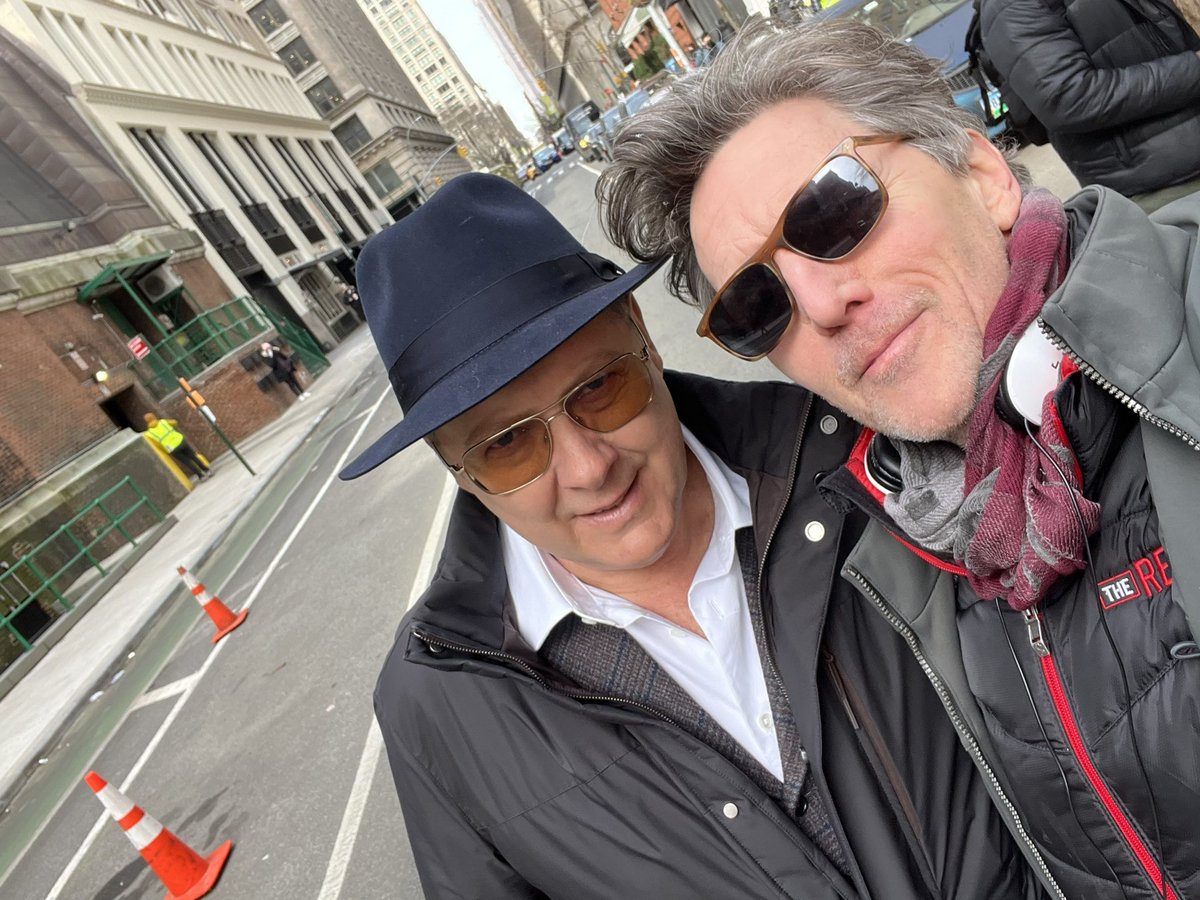 With my old friend James Spader at work on his show Blacklist