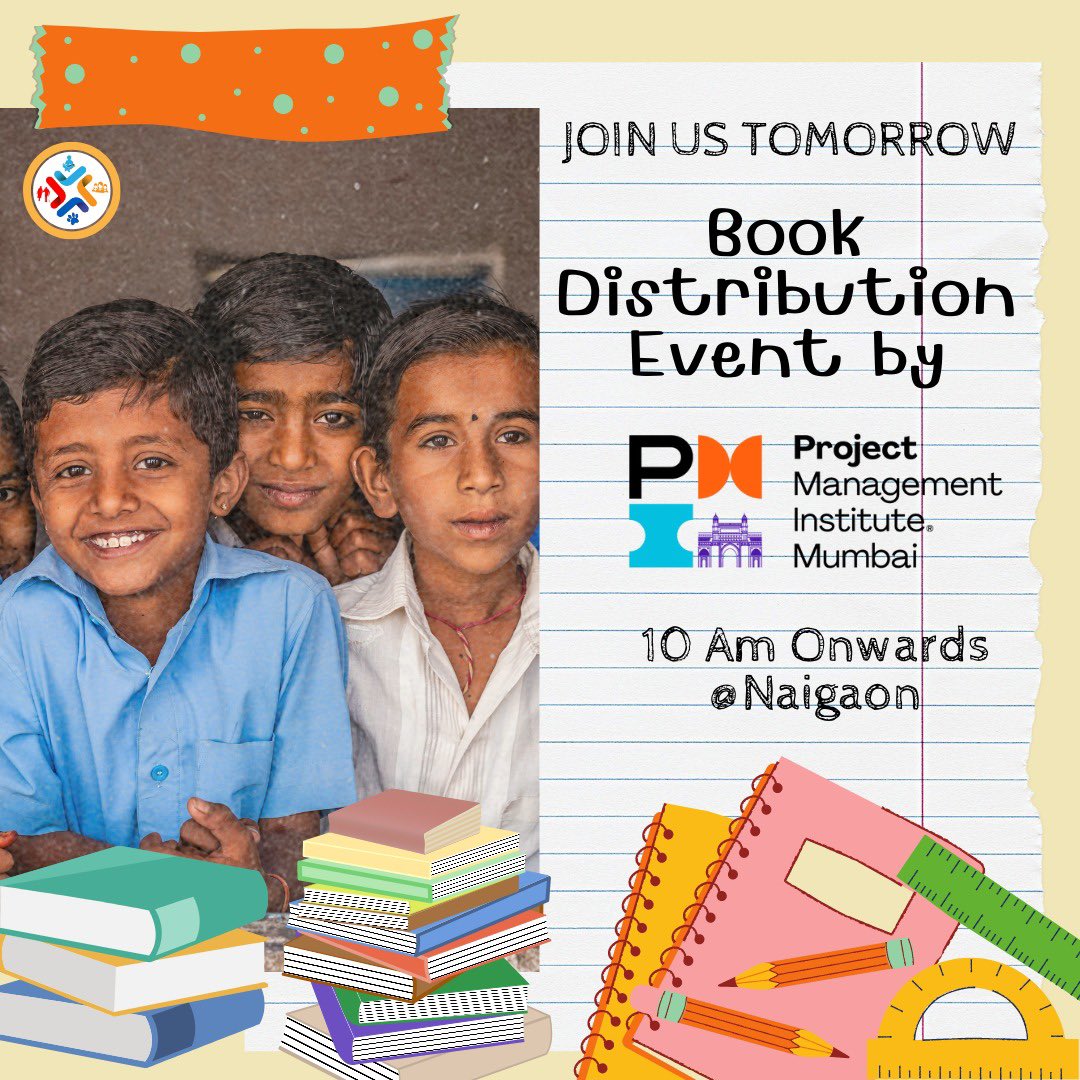 hwctindia's tweet image. Folks! You are invited to join us on the 📚book distribution event #sakshamsamarth by PMI Mumbai Chapter which will broadly help over 165 children 🧒 with quality learning and a positive step ahead towards holistic education

#charityevent #hwct #dnyansarita #socialevent #student