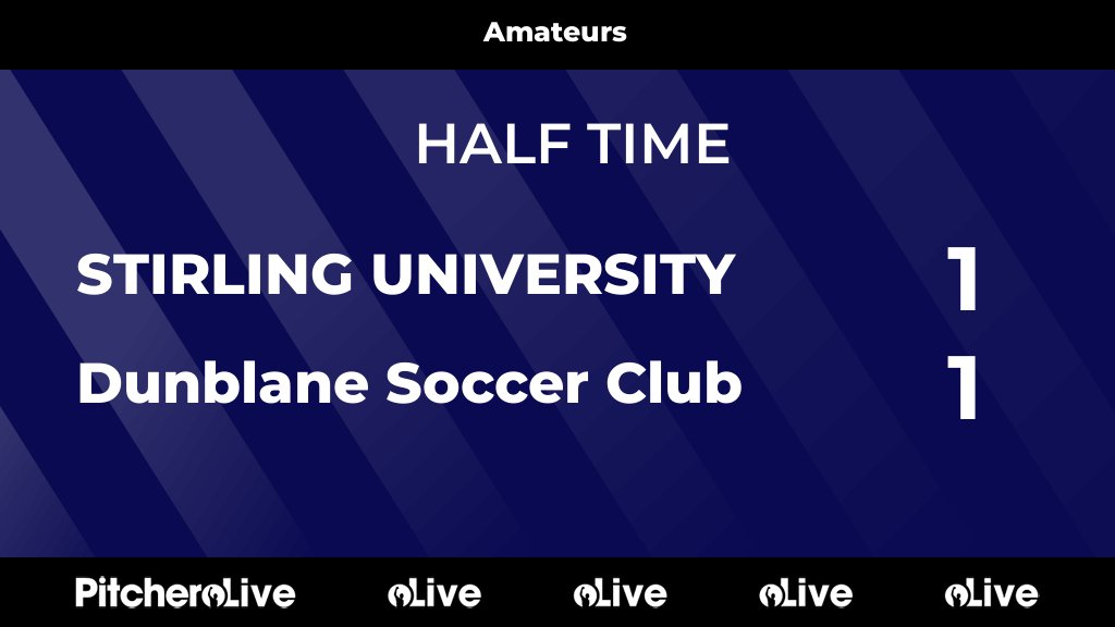 HALF TIME: STIRLING UNIVERSITY 1 - 1 Dunblane Soccer Club
#STIDUN #Pitchero
dunblane-soccerclub.com/teams/251160/m…