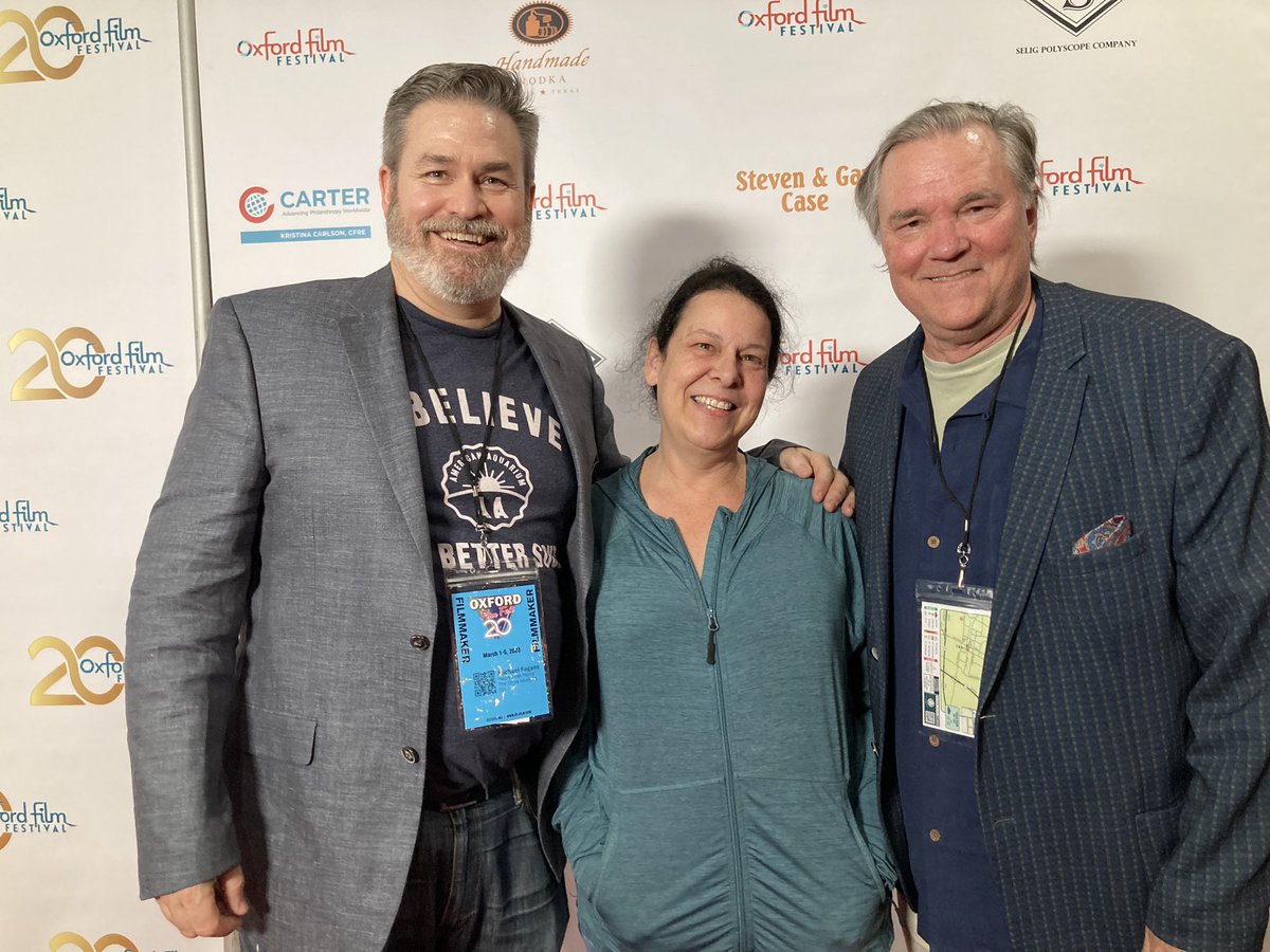 skip_fagans's tweet photo. I still want to interview you some time @BJBarhamTweets ! Rocking a little love on the red carpet last night at the Oxford Film Festival with David Sheffield. https://t.co/xAhhf4G2MK