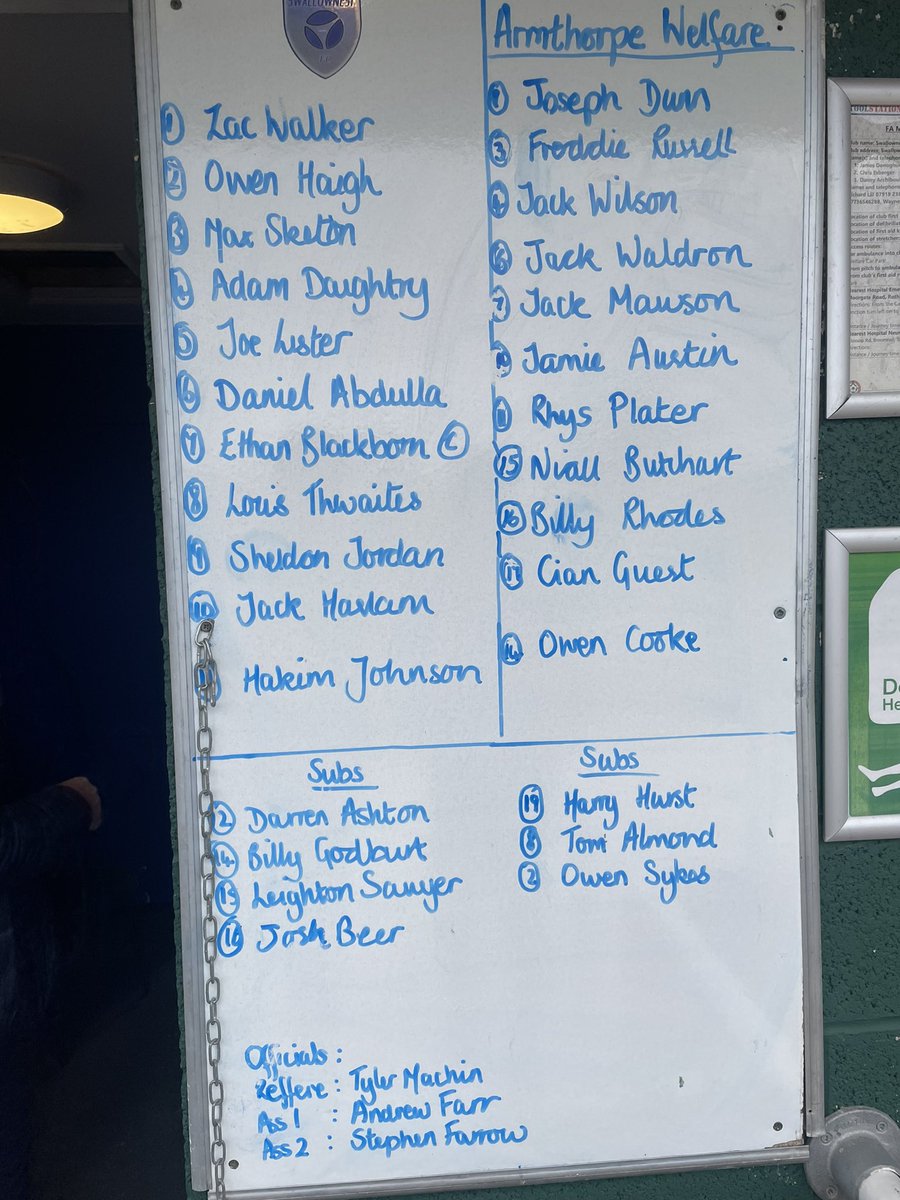 Swallownest FC on Twitter