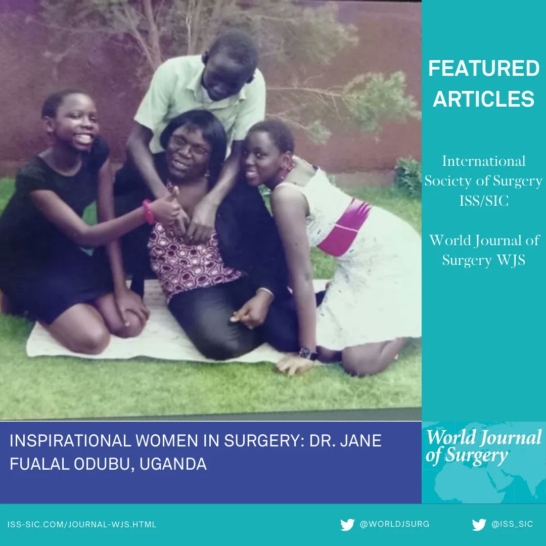 iss_sic's tweet photo. 📘 Inspirational Women in Surgery: Dr. Jane Fualal Odubu, Uganda 
➡️https://t.co/l29sHNAUSk  FEATURED ARTICLE by #WorldJournalOfSurgery 
🚩https://t.co/FJ4cPUdOHf  
#ISSSIC #surgeons #surgery #globalsurgery #surgerylife #womensurgeons #womenleaders https://t.co/WmveQePWTY
