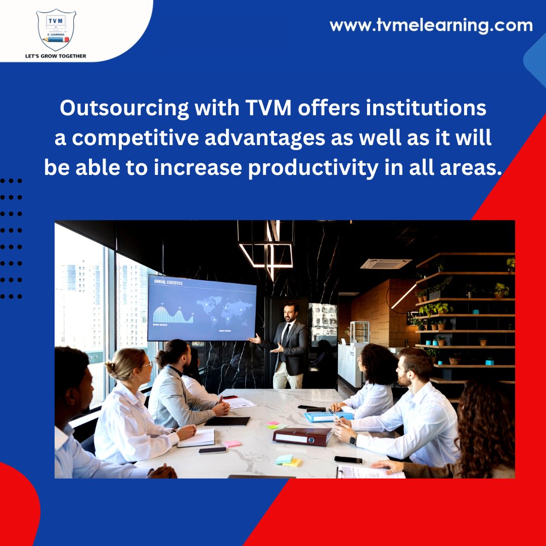 tvmelearning's tweet photo. #Outsourcing with TVM offers institutions a competitive advantages as well as it will be able to increase productivity in all areas.

Contact for More Information
https://t.co/43CvZAaZAi

#fridayvibes #motivation #b2b #edtech #outsourcing  #educationalservices https://t.co/ncU2b2fsRr
