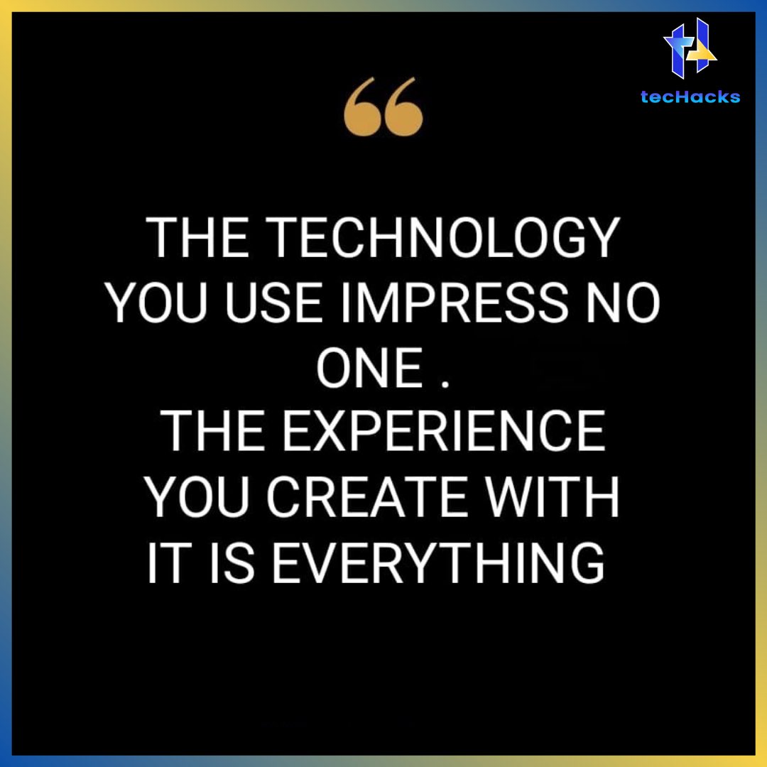 techackscu's tweet image. &quot;Remember, it&apos;s not about the technology you use, but the experiences you create with it that truly leave a lasting impression.&quot; #community #techacks #chitkarau #experience #creation