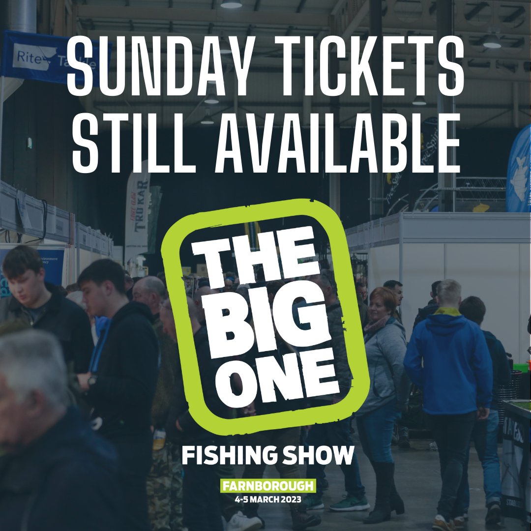SUNDAY TICKETS STILL AVAILABLE!

Don't miss out on joining us for this spectacular weekend! 

This is the place to see 2023's new tackle, all the key brands, angling legends and the best bargains all under one roof! 

Buy tickets now: thebigoneshow.co.uk

#fishinguk