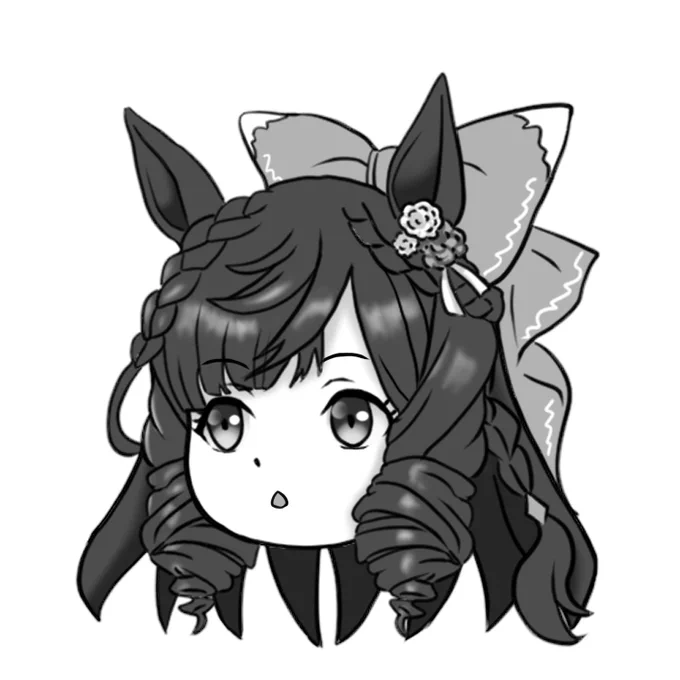 本日の成果。わからんみたいな顔のヘリオスとお嬢まんじゅう。今描いてる1Pマンガは、あともう1キャラ出てくる。 