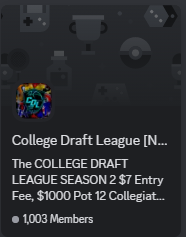 College Draft League tweet media
