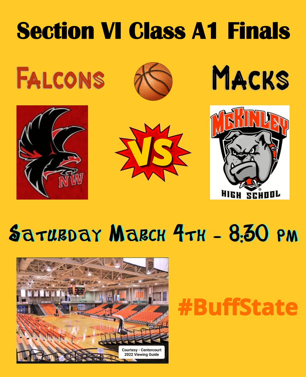 NWFalconsHoops's tweet image. 🏀#FalconsGameDay 🏀
⚫ Class A1 Finals
🔴 (2) NW v. (1) McKinley
⚫ 8:30 pm @ #BuffState
🔴 Ticket link - gofan.co/app/events/840…

@NWCSDathletics @GNN_Sports_ @ByJoeKraus @NickSabatoGNN @centercourt42 @WNYVarsityBBall @wnyhoopmania @WNYAthletics #preptalklive