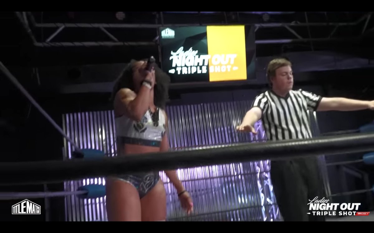 NaomiTheGoat90's tweet photo. @LaRosaNegraPR Was fed up and ready to wrestle took the microphone 😂🤣 https://t.co/poxbGwpAa3