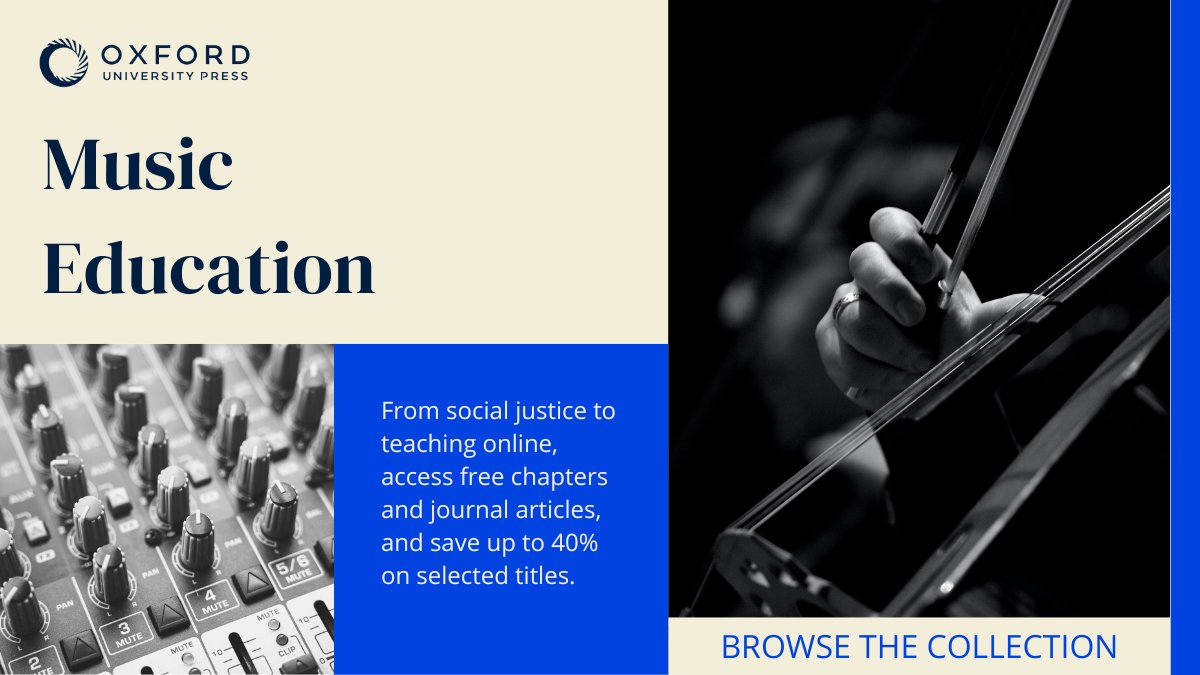 Explore social justice, technology, and creativity in the classroom in our Music Education collection, including free-to-access chapters and articles. Plus, save 30% on our <a href="/TMEA/">TMEA</a> booklist: bit.ly/3SMTjBo