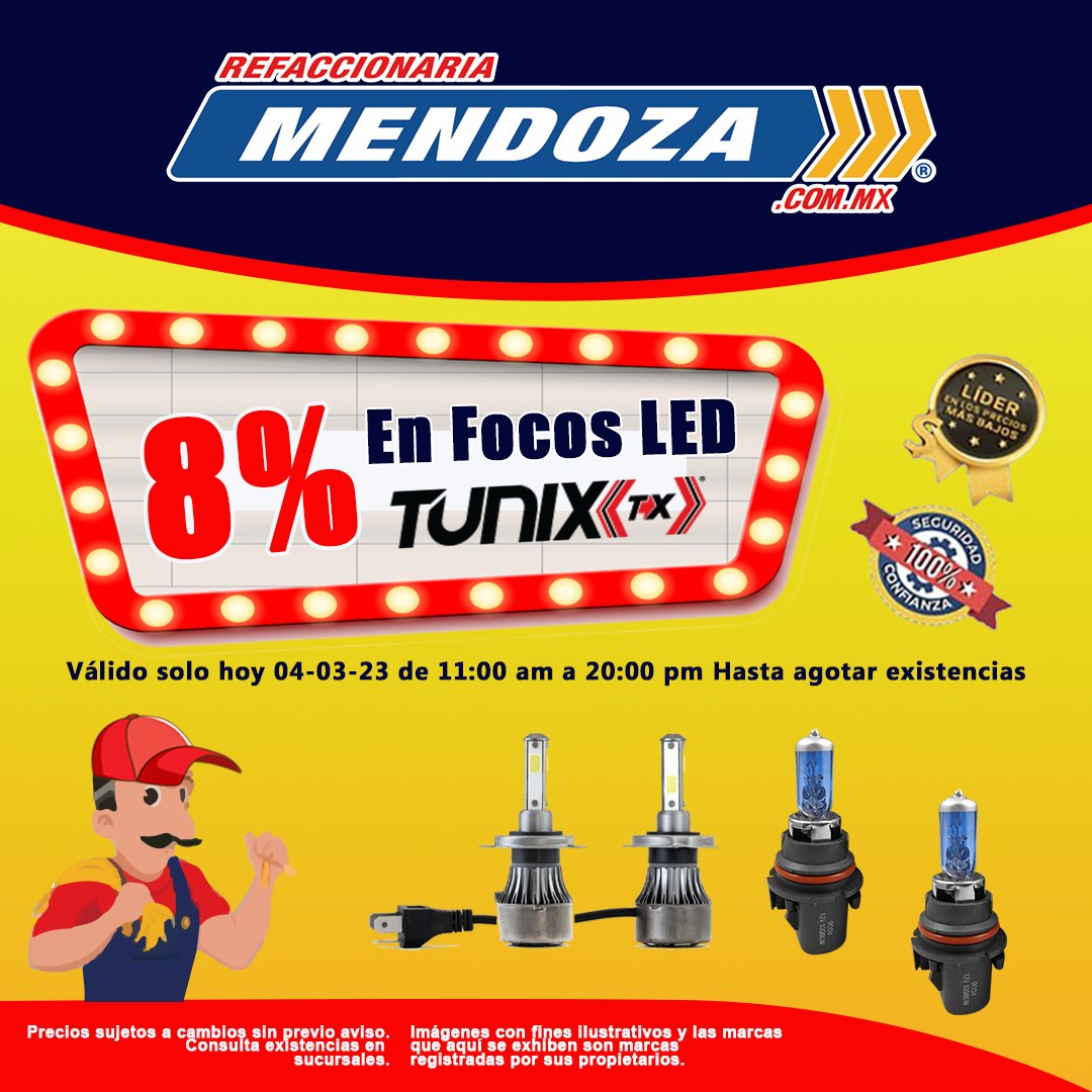 Refa_Mendoza's tweet image. luminación de otro nivel 💡
El fin de semana ha llegado y en Mendoza lo celebramos poniendo los focos Led de la marca TUNIX a precio especial.
Prueba su calidad. 😎
#Refaccionariamendoza #FocosLED #tunix #iluminacion #promocionesydescuentos #fyp #motos #autos #findesemana