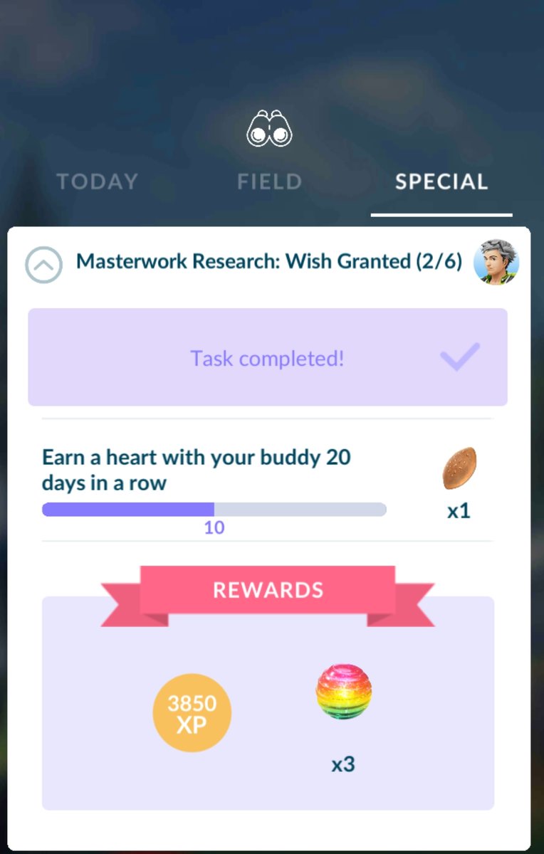 PokemonInthe6ix's tweet image. 10 days so far, and I haven't broken the streak. Two mons are close to best buddy status 🤩 
#PokemonGO #MasterworkResearch
